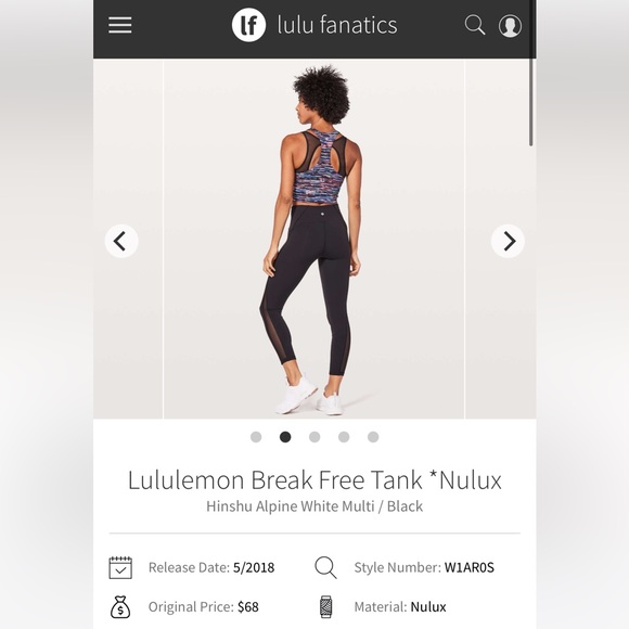 Lululemon Break Free Tank *Nulux - Picture 8 of 10